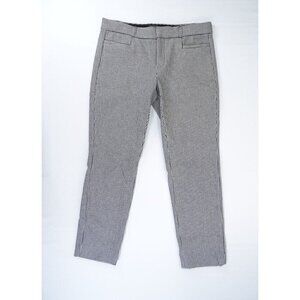 Banana Republic Womens Chino Pants 8 Black White Herringbone‎ Sloan